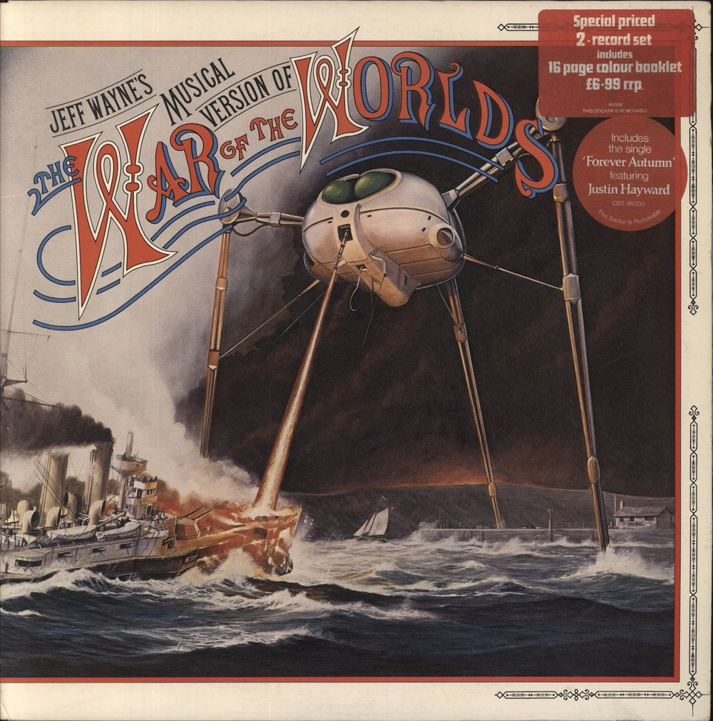 Jeff Wayne The War Of The Worlds - 1st - double stickered p/s - EX UK 2-LP vinyl record set (Double LP Album) 96000