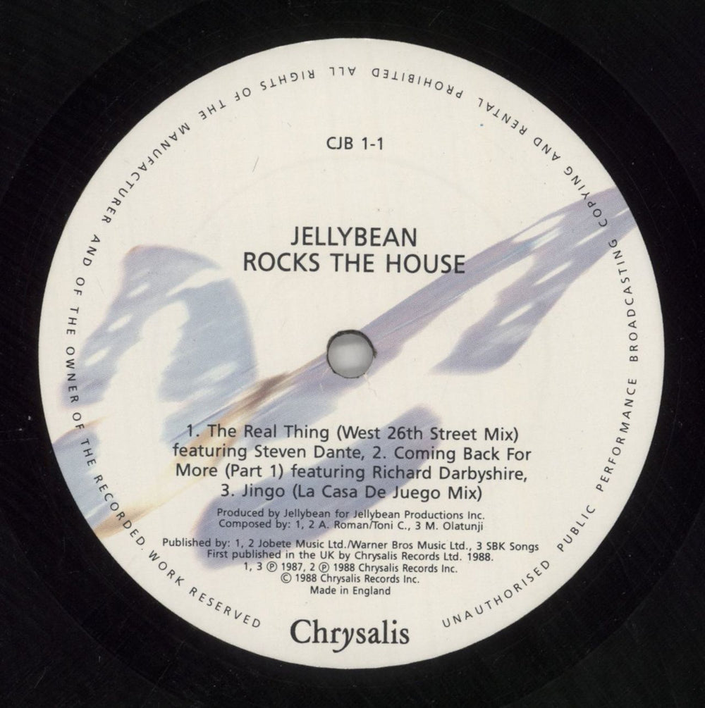 Jellybean Rocks The House UK 2-LP vinyl record set (Double LP Album) JBE2LRO24078