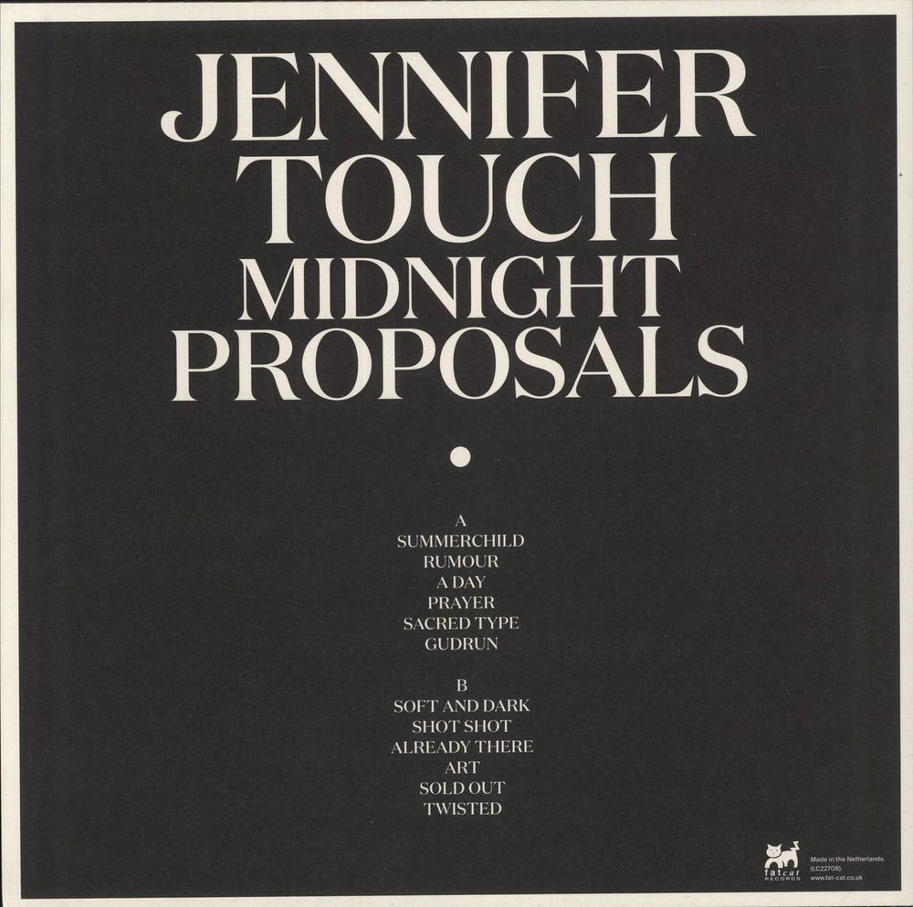 Jennifer Touch Midnight Proposals German vinyl LP album (LP record) 600116517111