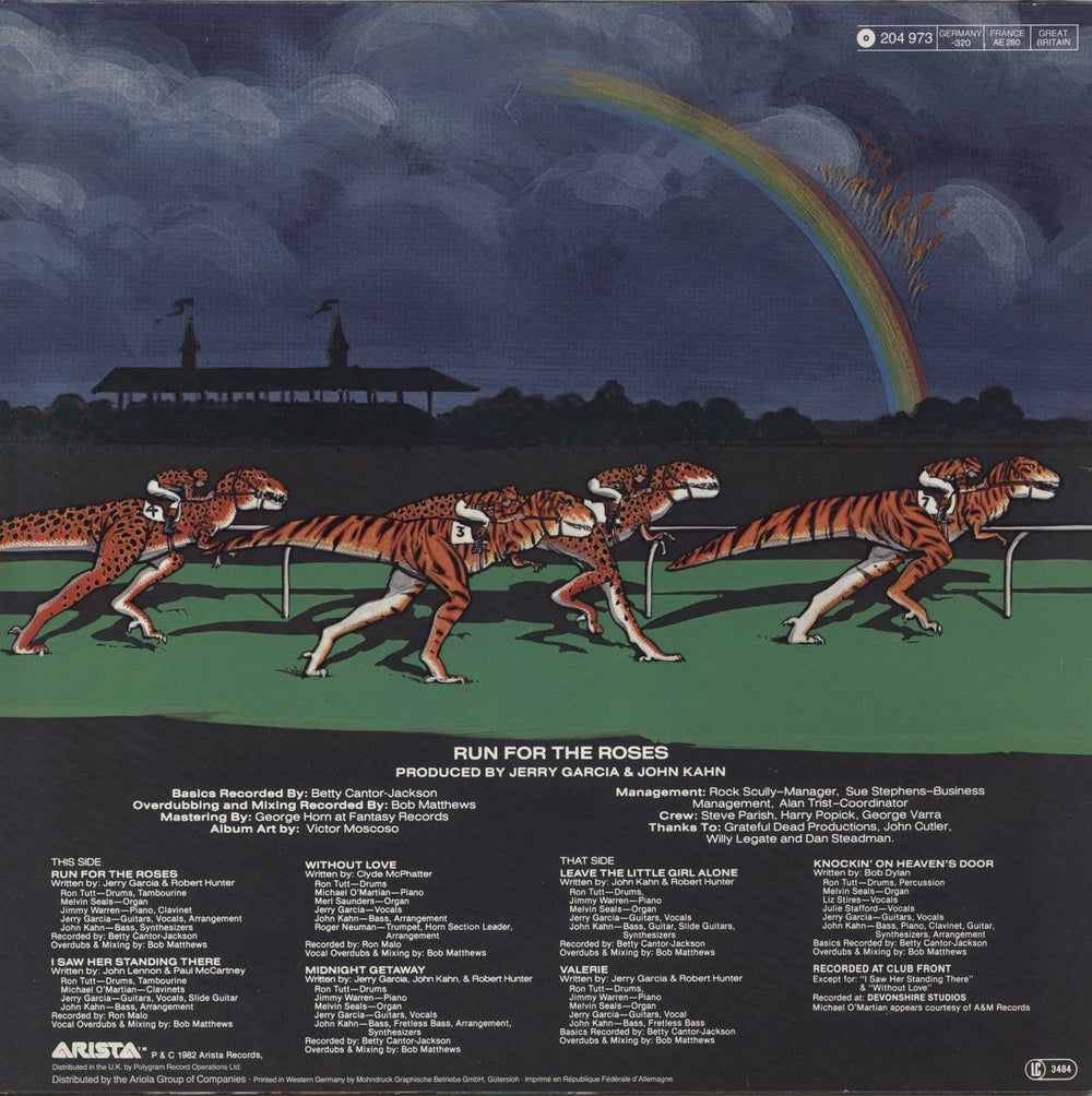 Jerry Garcia Run For The Roses German vinyl LP album (LP record)