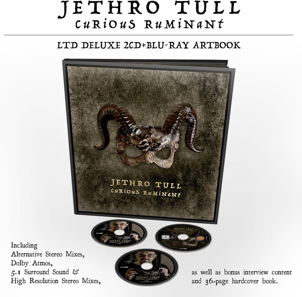 Jethro Tull Curious Ruminant - 2CD + Blu-Ray Artbook Edition | Dolby Atmos / 5.1 Surround - Sealed UK book IOM738