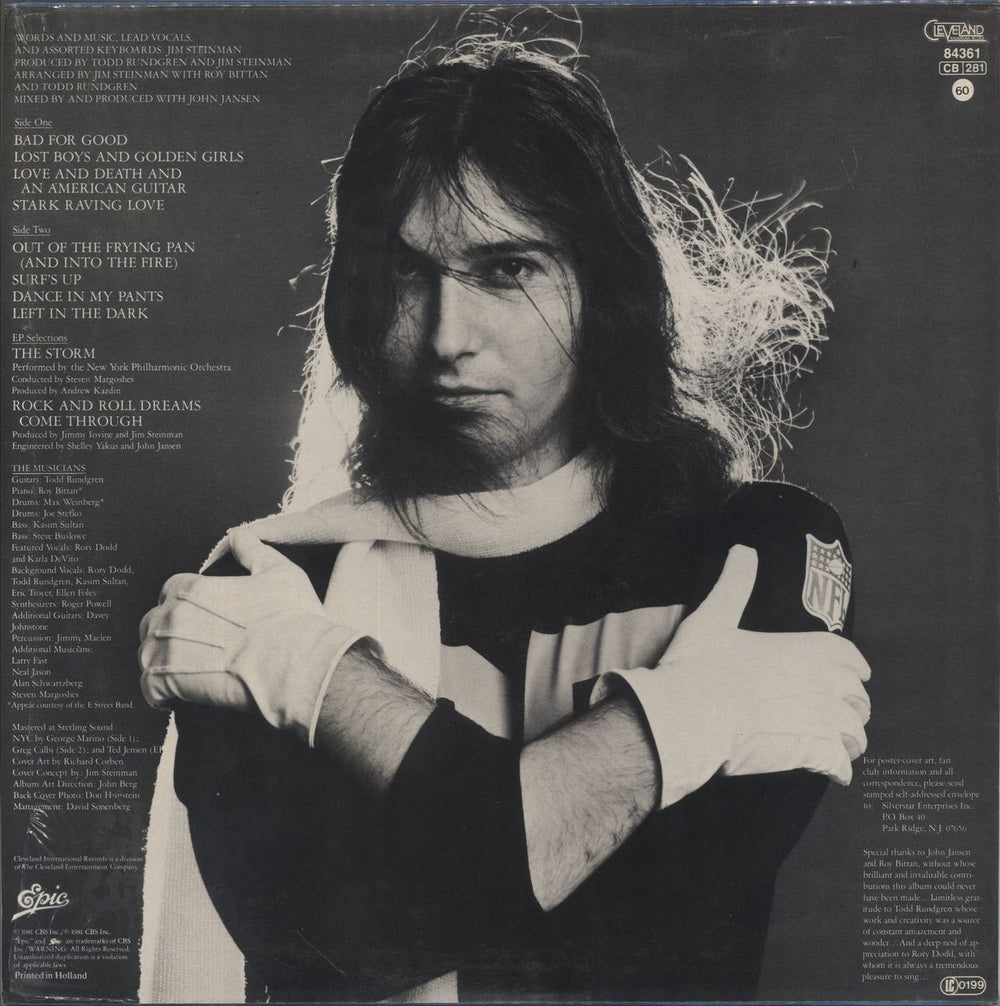 Jim Steinman Bad For Good + 7" - Stickered Sleeve - Shrink Dutch vinyl LP album (LP record)