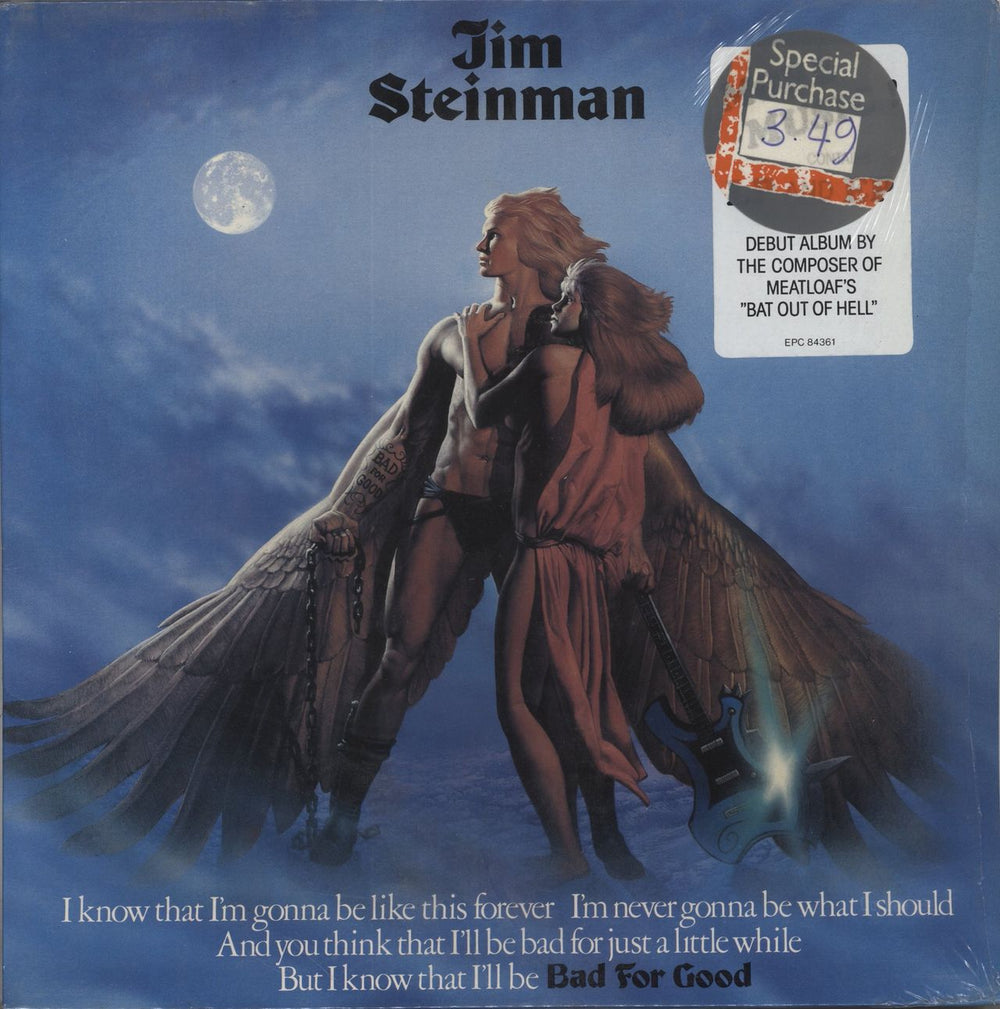 Jim Steinman Bad For Good + 7" - Stickered Sleeve - Shrink Dutch vinyl LP album (LP record) EPC84361