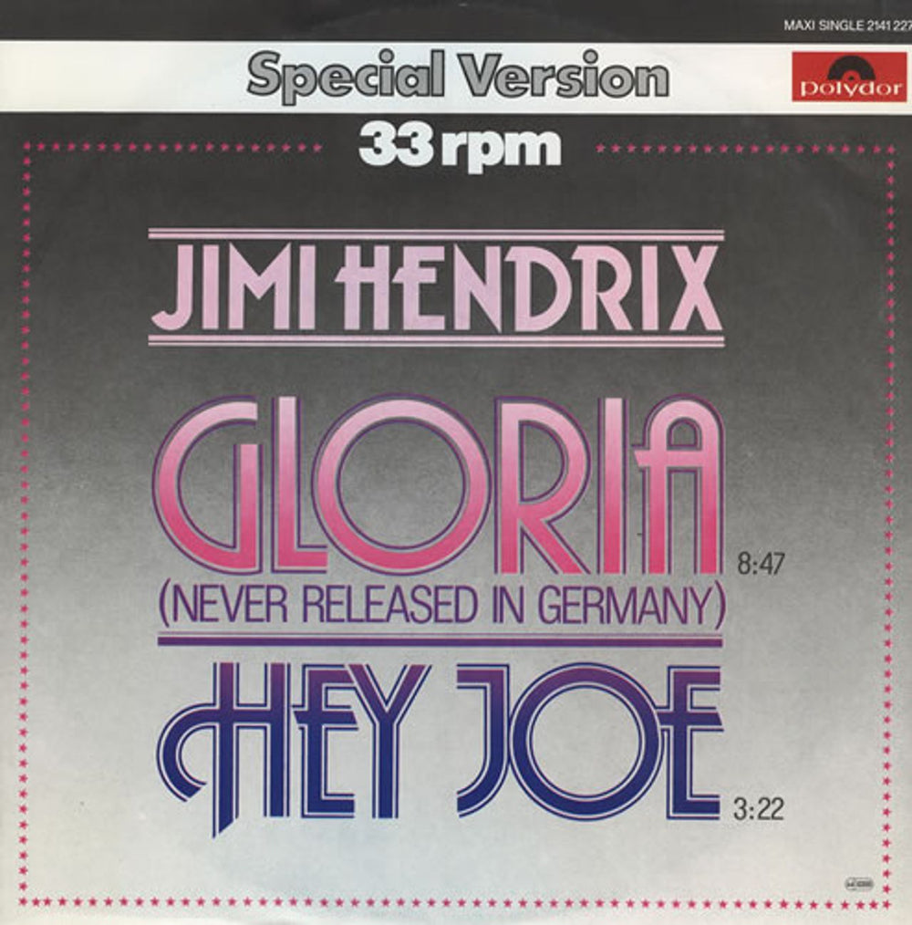 Jimi Hendrix Gloria German 12" vinyl single (12 inch record / Maxi-single) 2141227