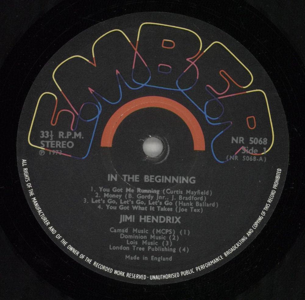 Jimi Hendrix In The Beginning - EX UK vinyl LP album (LP record) HENLPIN412367