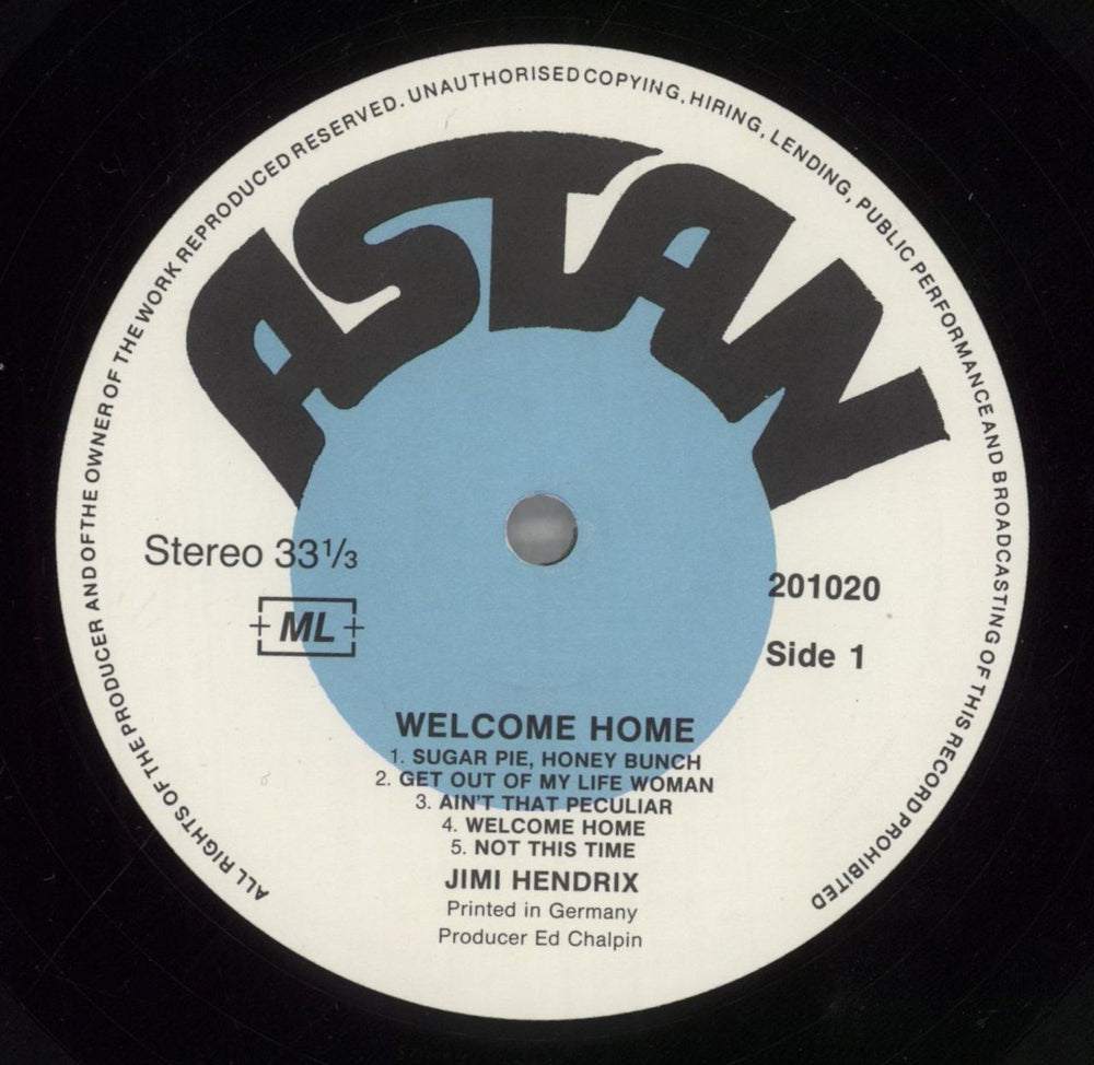Jimi Hendrix Welcome Home Swiss vinyl LP album (LP record) HENLPWE725171
