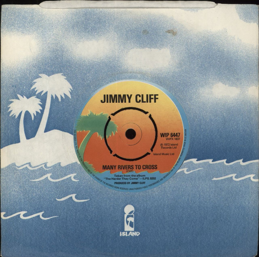 Jimmy Cliff Many Rivers To Cross UK 7" vinyl single (7 inch record / 45) WIP6447