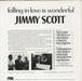 Jimmy Scott Falling In Love Is Wonderful Japanese vinyl LP album (LP record)
