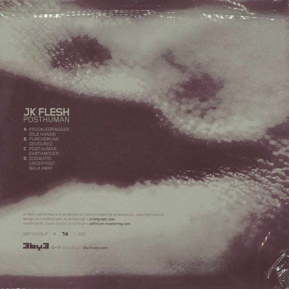 JK Flesh Posthuman UK 2-LP vinyl record set (Double LP Album) 666017248110