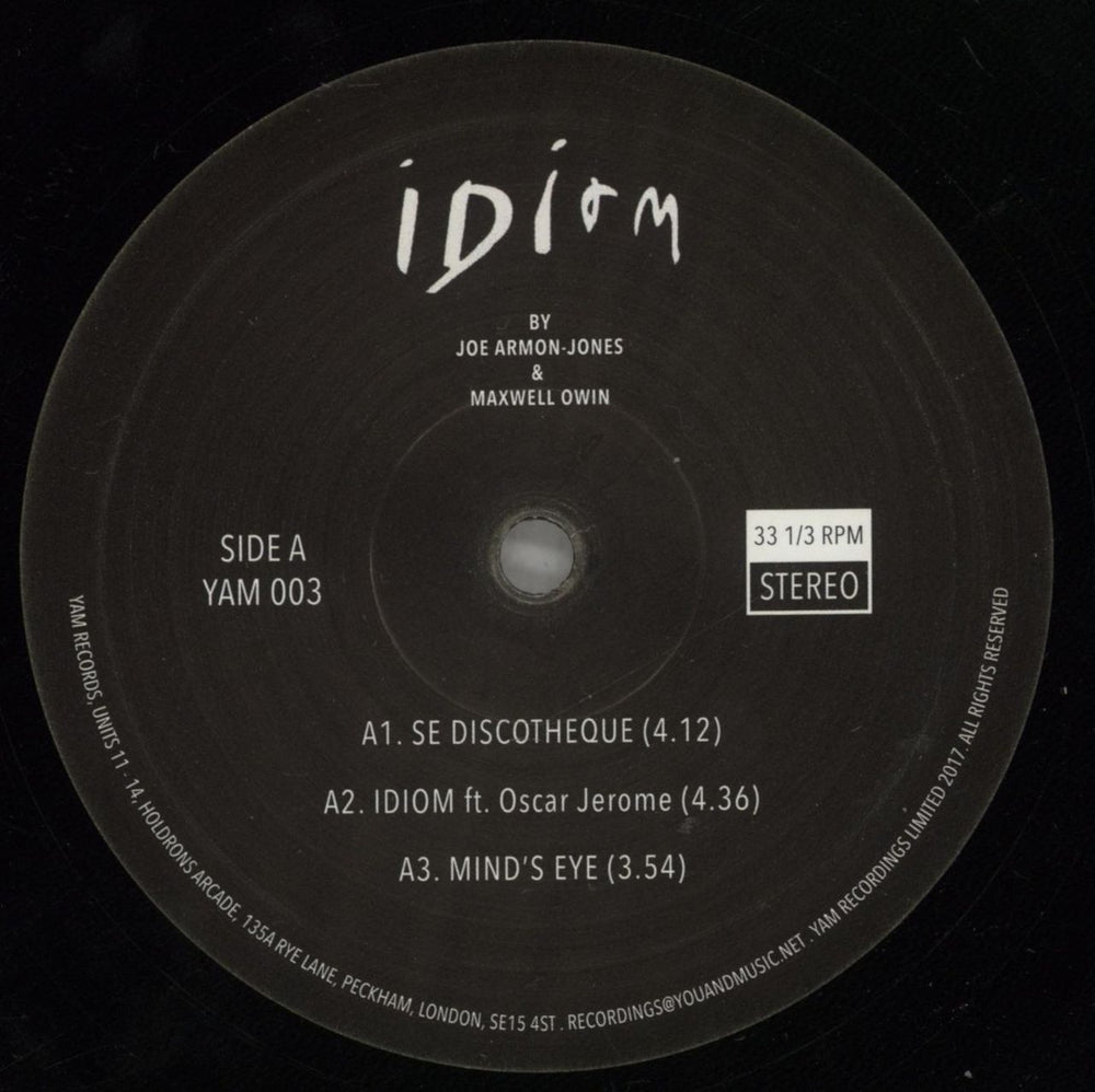 Joe Armon-Jones Idiom UK vinyl LP album (LP record) 83ELPID879727