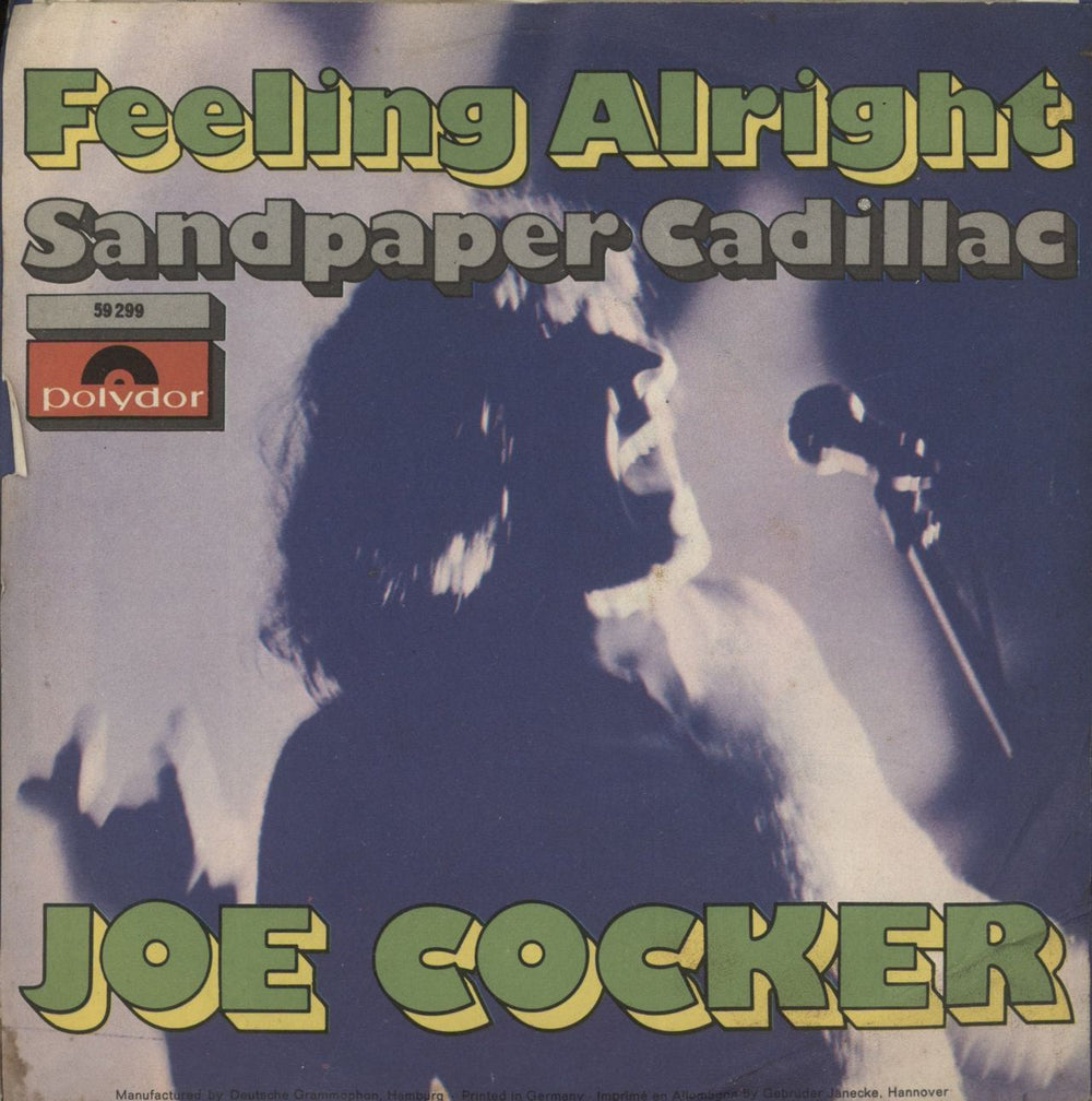 Joe Cocker Feeling Alright German 7" vinyl single (7 inch record / 45)
