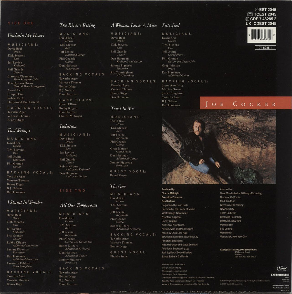 Joe Cocker Unchain My Heart UK vinyl LP album (LP record) 077774828512