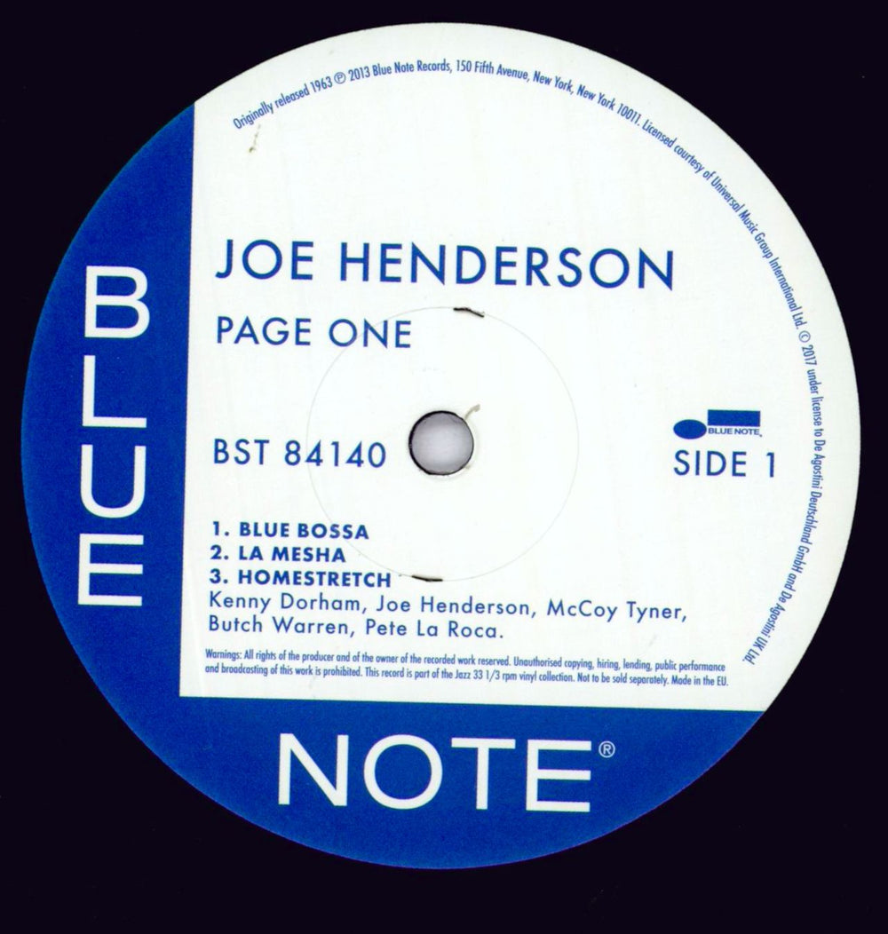 Joe Henderson Page One - 180gm Vinyl + Booklet UK vinyl LP album (LP record) JKXLPPA832383