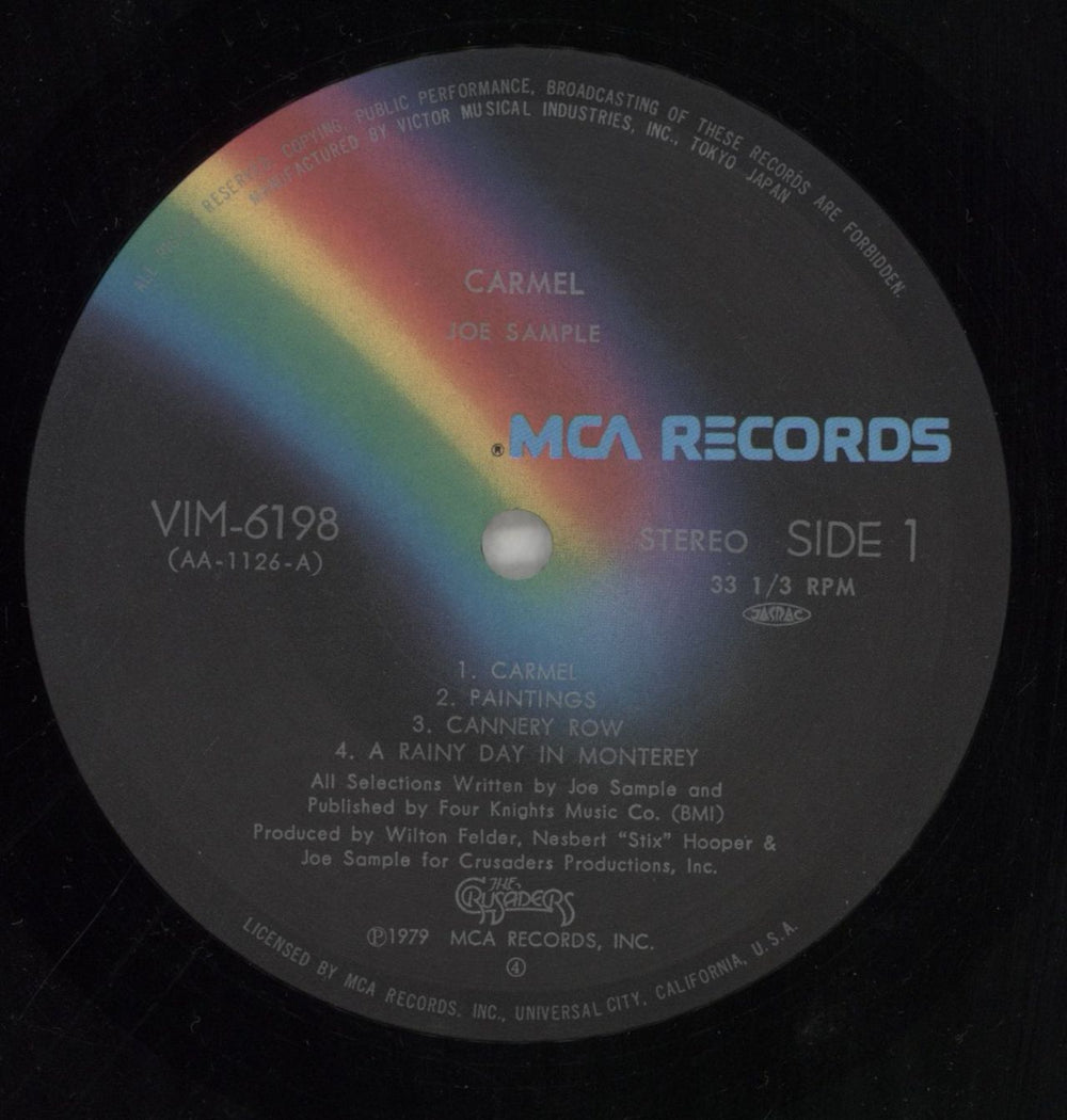 Joe Sample Carmel Japanese vinyl LP album (LP record) JO6LPCA859004