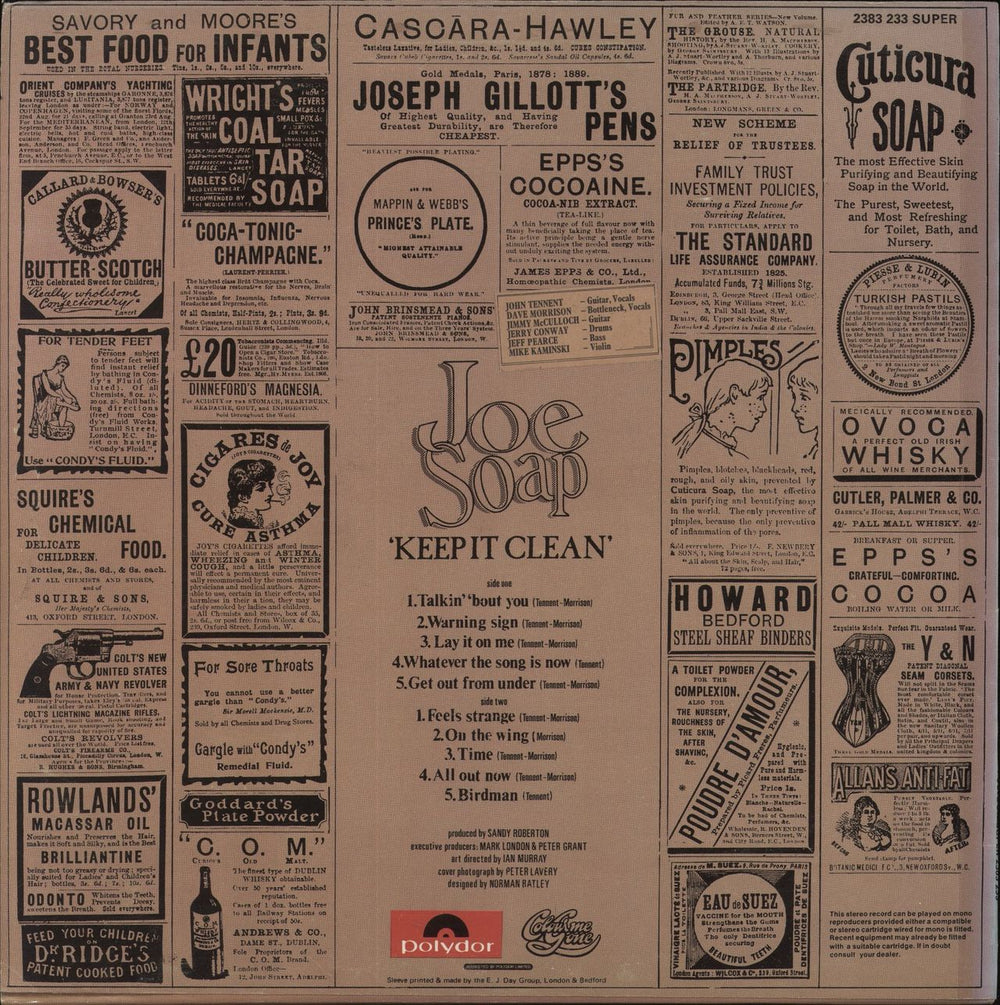 Joe Soap Keep It Clean UK vinyl LP album (LP record)