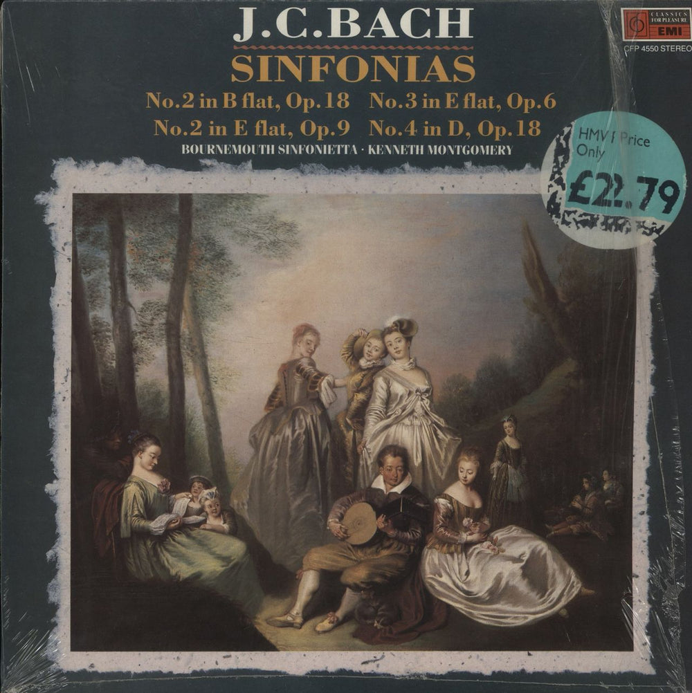 Johann Christian Bach J. C. Bach: Sinfonias UK vinyl LP album (LP record) CFP4550