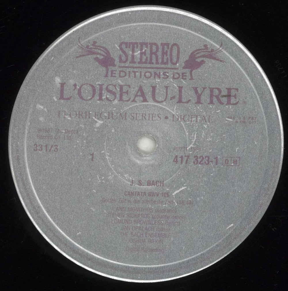 Johann Christian Bach J. S. Bach: Cantatas 106 & 131 UK vinyl LP album (LP record) J4HLPJS856985
