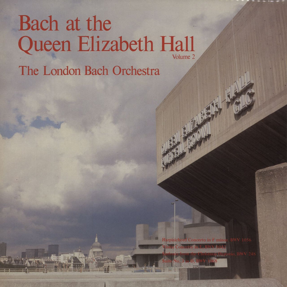 Johann Sebastian Bach Bach At The Queen Elizabeth Hall Volume 2 UK vinyl LP album (LP record) LBOR6601