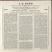 Johann Sebastian Bach Bach: Concerto For 2 Violins In D Minor • Concerto For Violin In A Minor • Concerto For Violin In E US vinyl LP album (LP record)