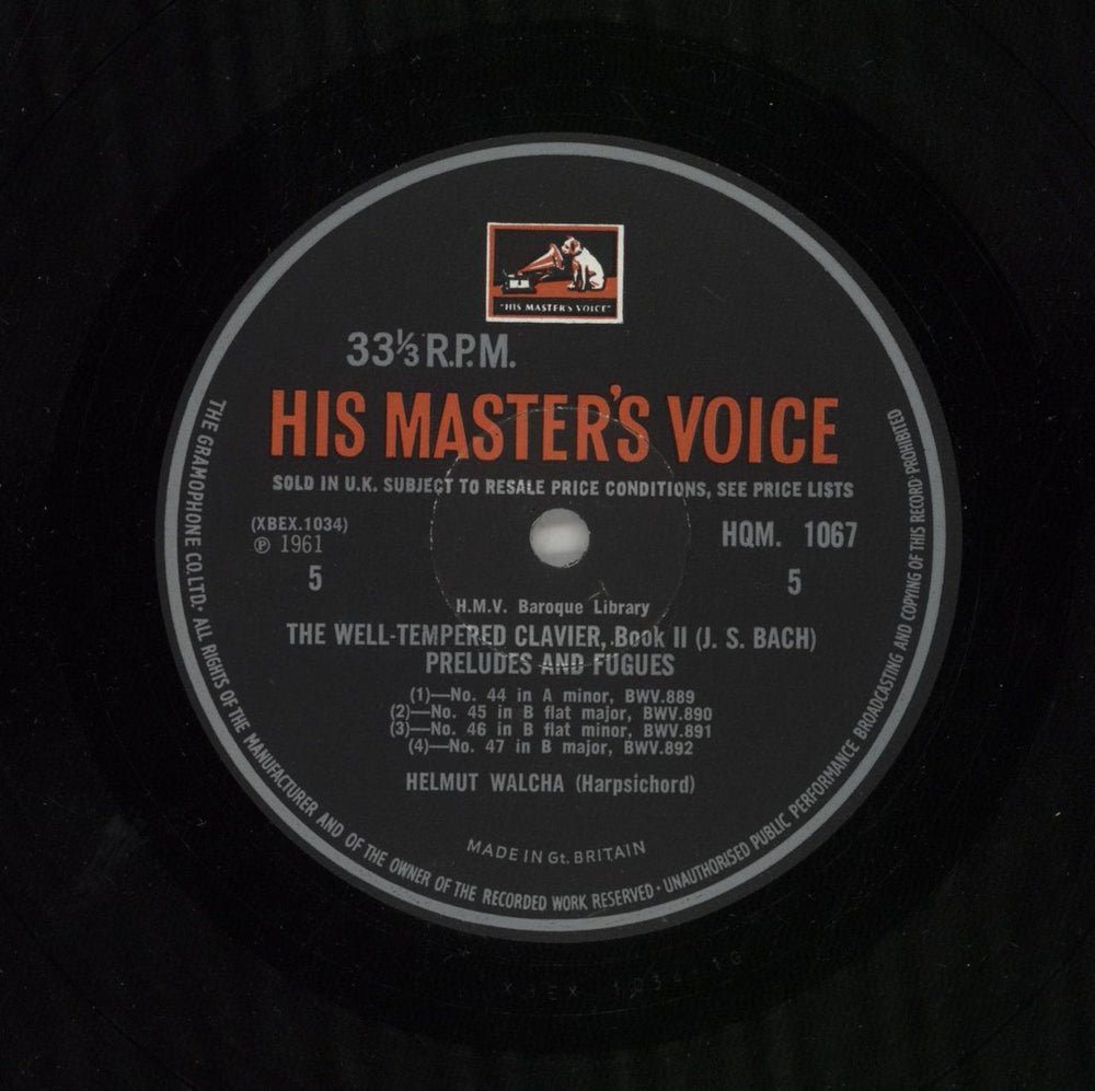 Johann Sebastian Bach Bach: The Well Tempered Clavier, Book 2, Preludes And Fugues Nos. 20-24. Italian Concerto. Chromatic UK vinyl LP album (LP record) JHHLPBA863813