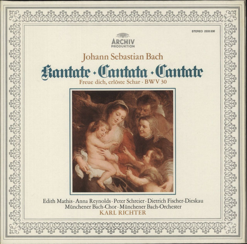Johann Sebastian Bach Cantata "Freue Dich, Erlöste Schar", BWV 30 German vinyl LP album (LP record) 2533330