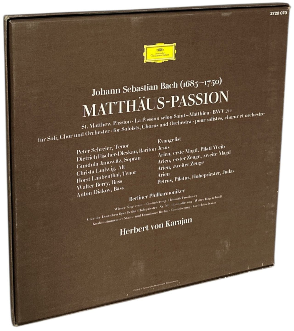 Johann Sebastian Bach Matthäus-Passion UK Vinyl Box Set