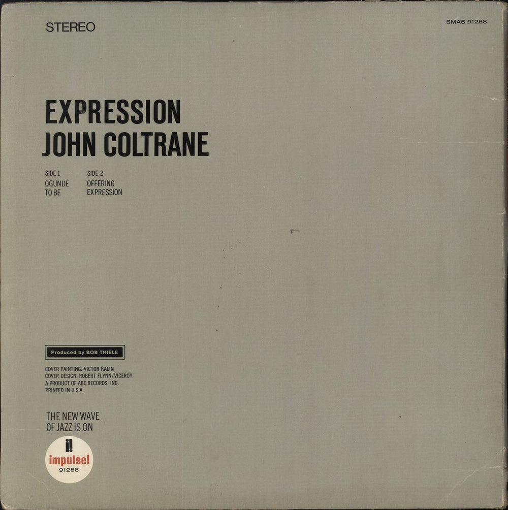 John Coltrane Expression US vinyl LP album (LP record)