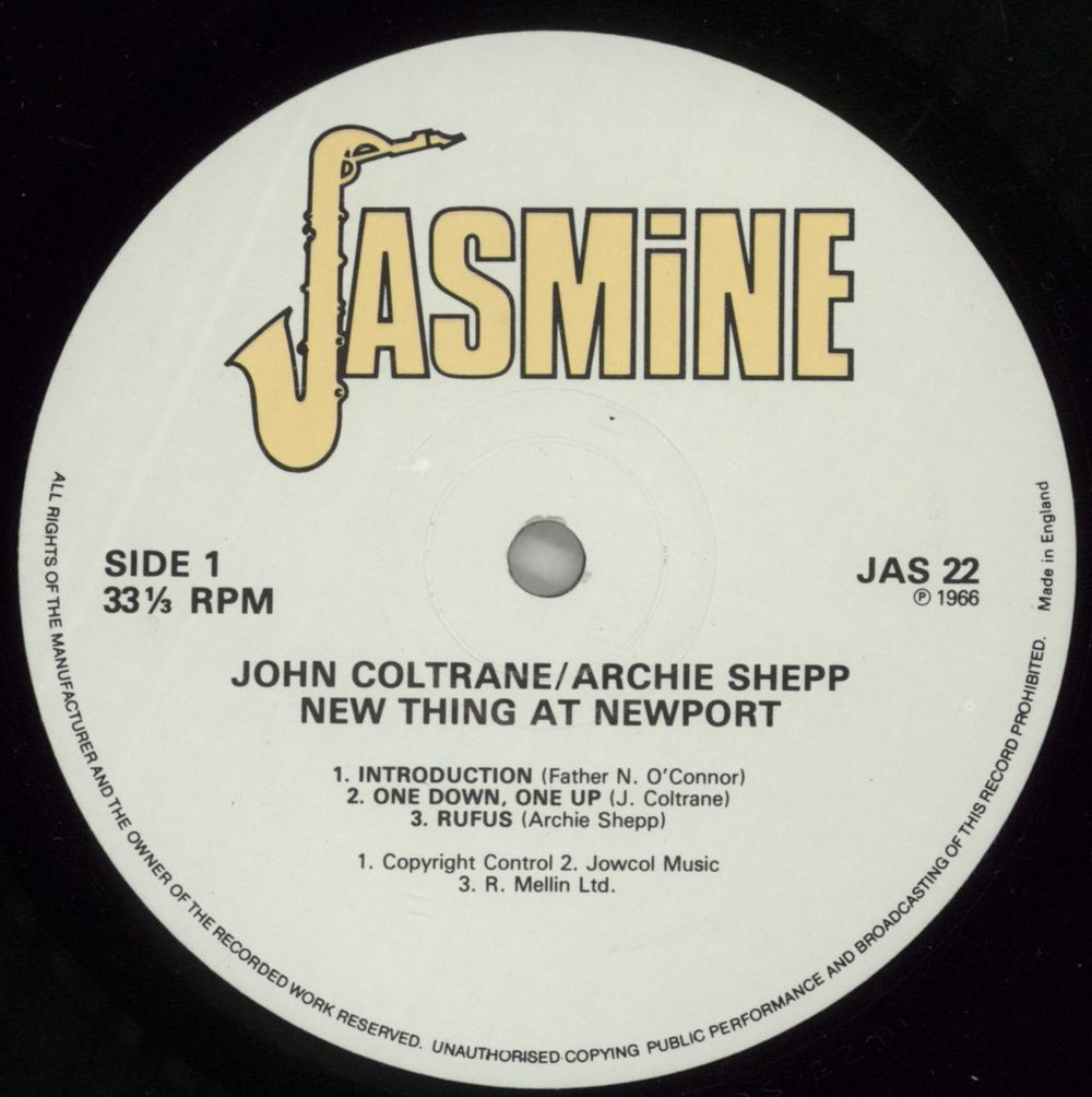 John Coltrane New Thing At Newport UK vinyl LP album (LP record) JCOLPNE660740