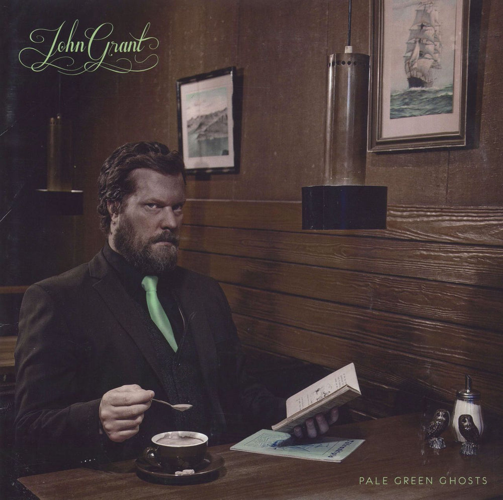 John Grant Pale Green Ghosts - Mint Green Vinyl UK 2-LP vinyl record set (Double LP Album) BELLAV377