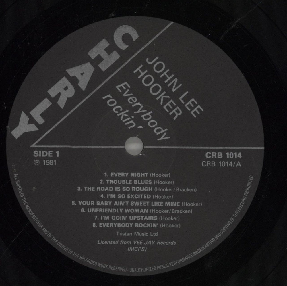 John Lee Hooker Everybody Rockin' UK vinyl LP album (LP record) JLHLPEV553299
