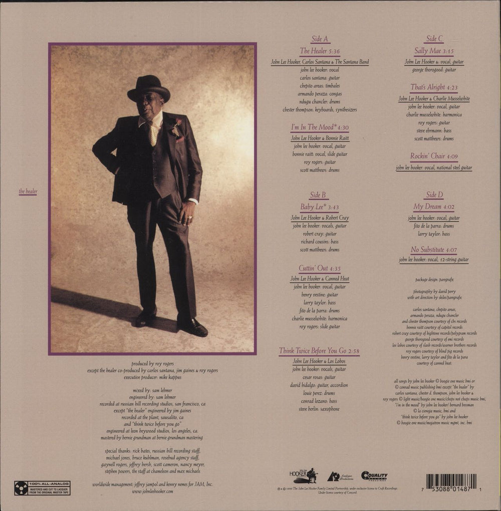 John Lee Hooker The Healer - 45RPM US 2-LP vinyl record set (Double LP Album) 753088014871