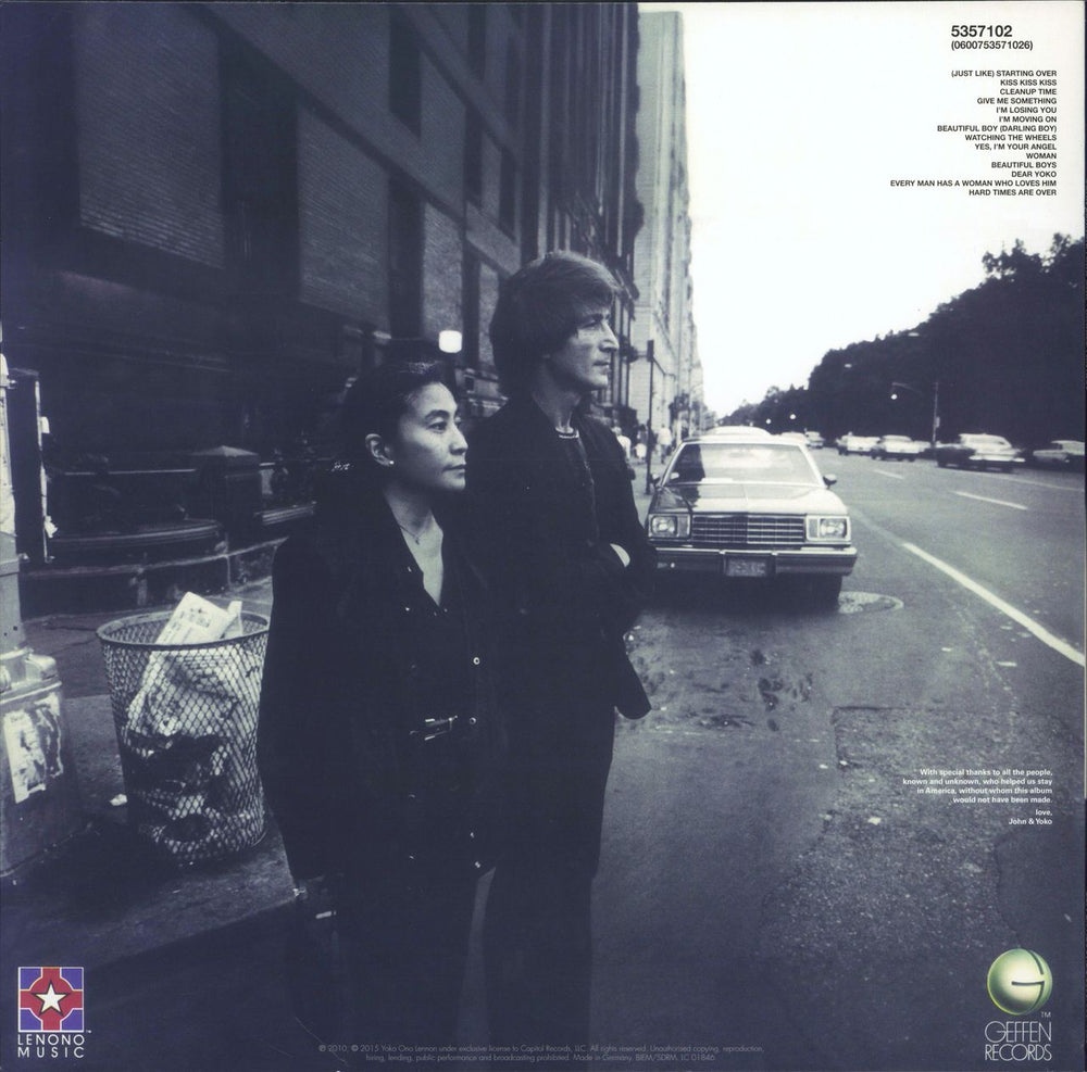 John Lennon Double Fantasy - 180 Gram Vinyl UK vinyl LP album (LP record) 600753571026