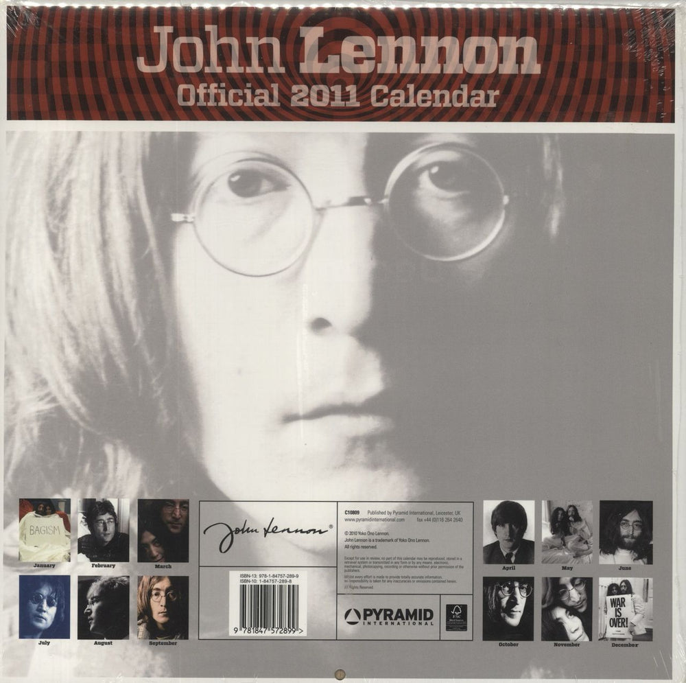 John Lennon Official Calendar 2011 - Sealed UK calendar 9781847572899