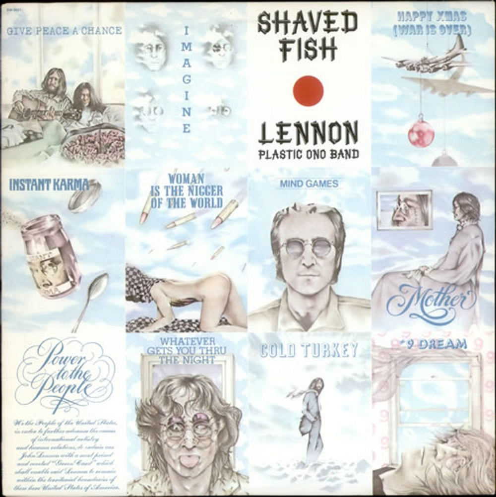 John Lennon Shaved Fish - Purple Label US vinyl LP album (LP record) SW-3421