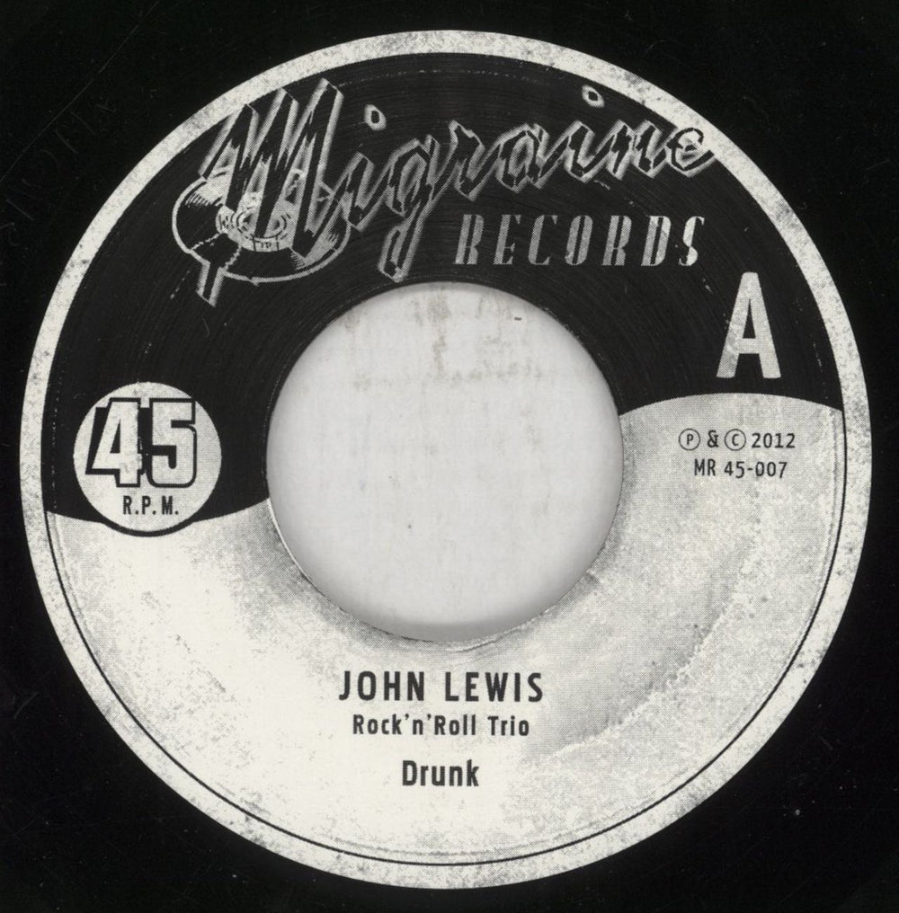 John Lewis [Rockabilly] Drunk German 7" vinyl single (7 inch record / 45) 74I07DR851755