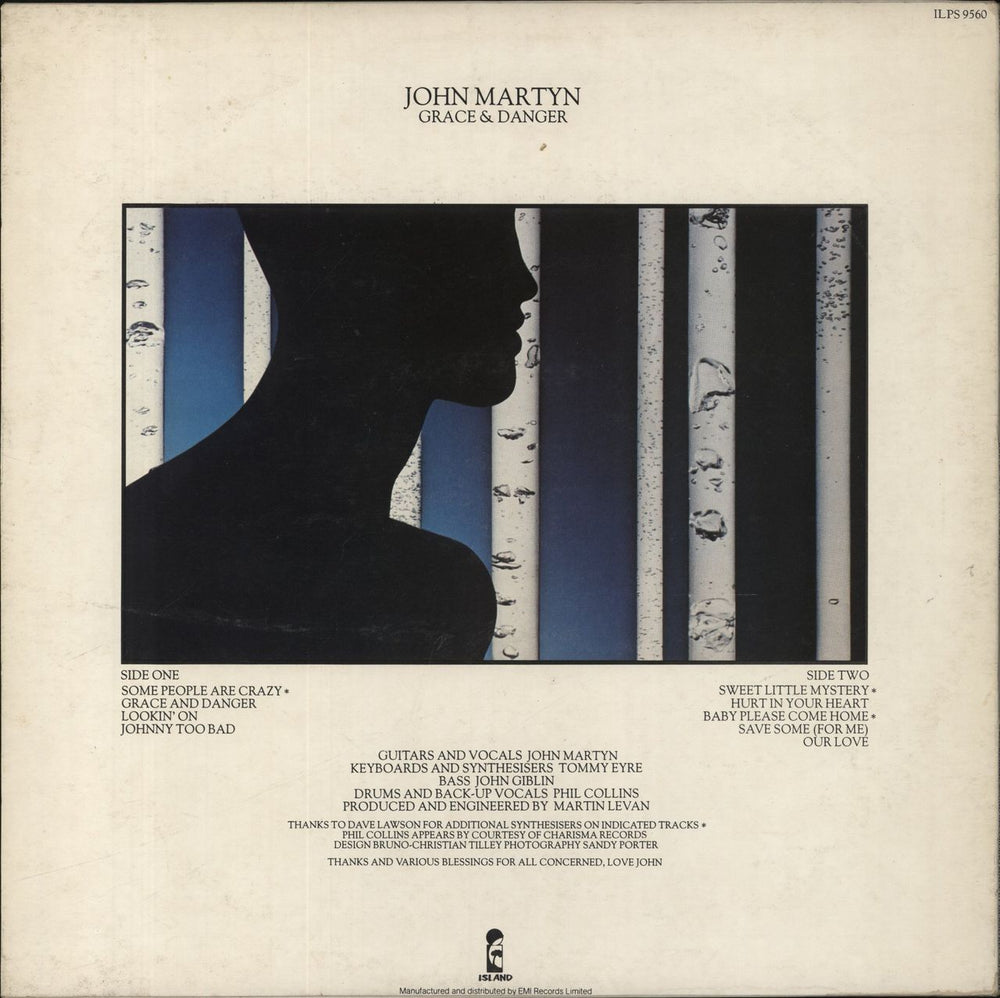 John Martyn Grace & Danger - 1st - VG Sleeve UK vinyl LP album (LP record)