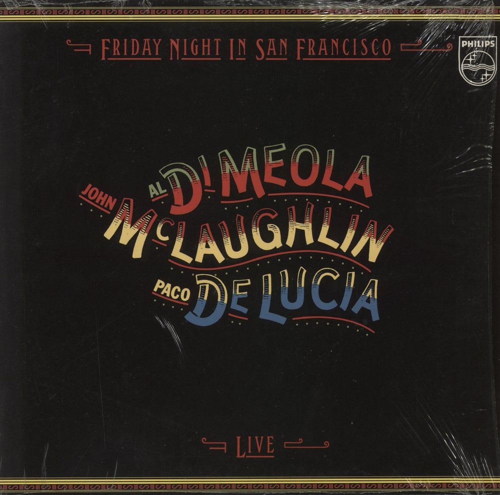 John McLaughlin, Al DiMeola & Paco De Lucia Friday Night In San Francisco - 180gm - Shrink German vinyl LP album (LP record) 6302137