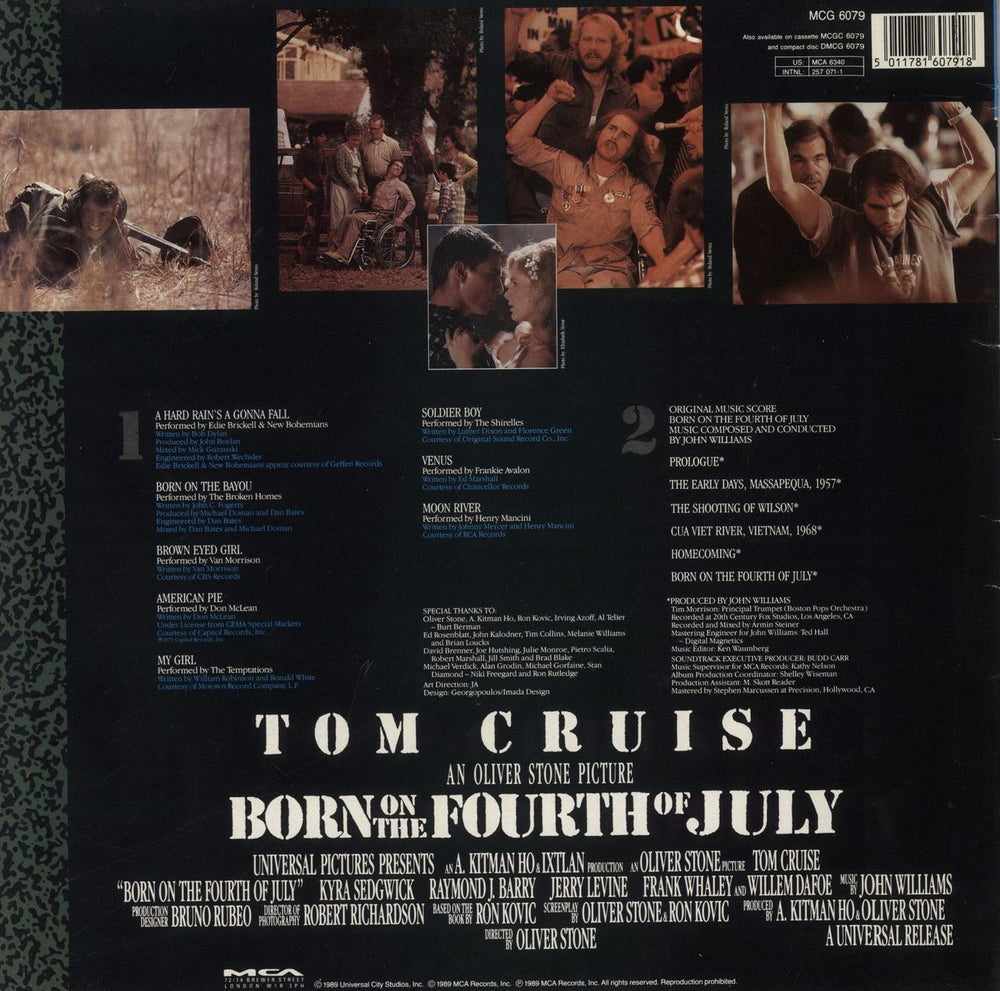 John Williams (Composer) Born On The Fourth Of July UK vinyl LP album (LP record) 5011781607918