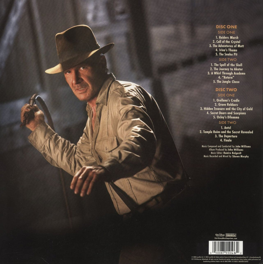 John Williams (Composer) Indiana Jones And The Kingdom Of The Crystal Skull - 180 Gram UK 2-LP vinyl record set (Double LP Album) 050087550462