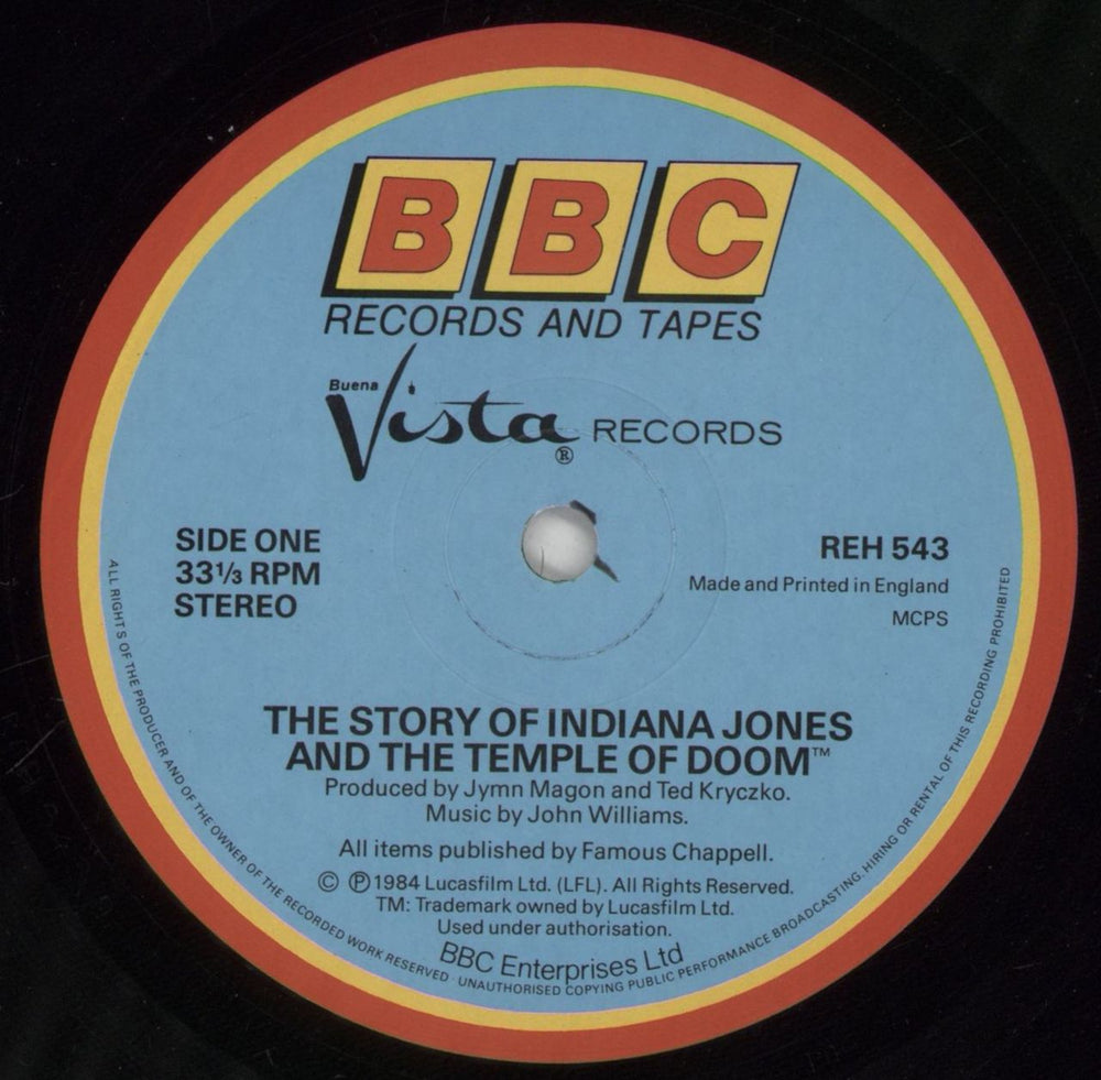 John Williams (Composer) The Story Of Indiana Jones And The Temple Of Doom UK vinyl LP album (LP record) WIALPTH696256