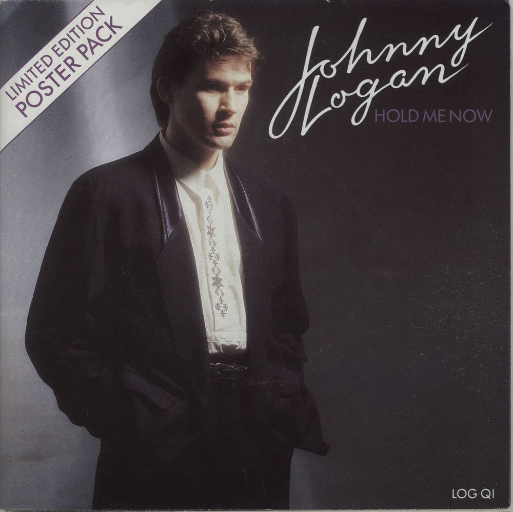 Johnny Logan Hold Me Now - Poster sleeve UK 7" vinyl single (7 inch record / 45) LOGQ1