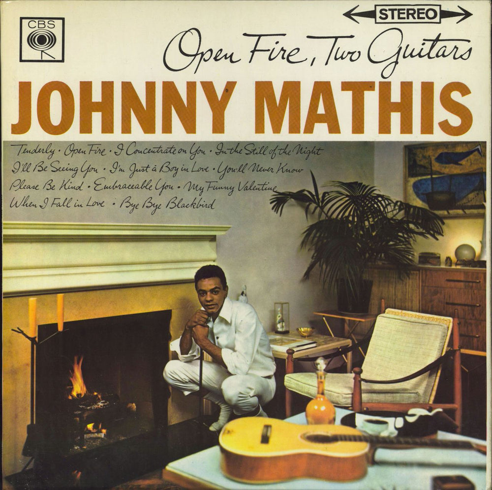 Johnny Mathis Open Fire, Two Guitars UK vinyl LP album (LP record) SBPG62063