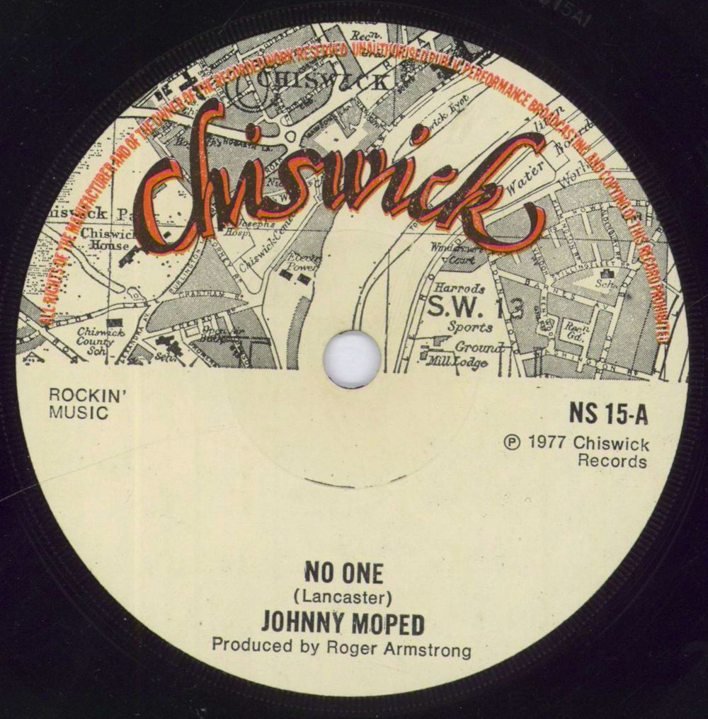 Johnny Moped No One UK 7" vinyl single (7 inch record / 45) JMD07NO413970