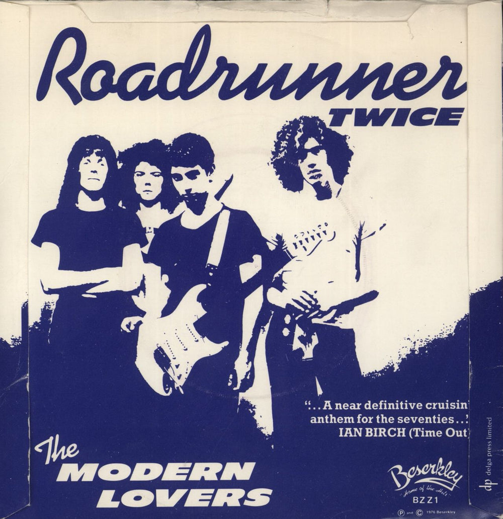Jonathan Richman & The Modern Lovers Roadrunner - P/s - VG UK 7" vinyl single (7 inch record / 45)