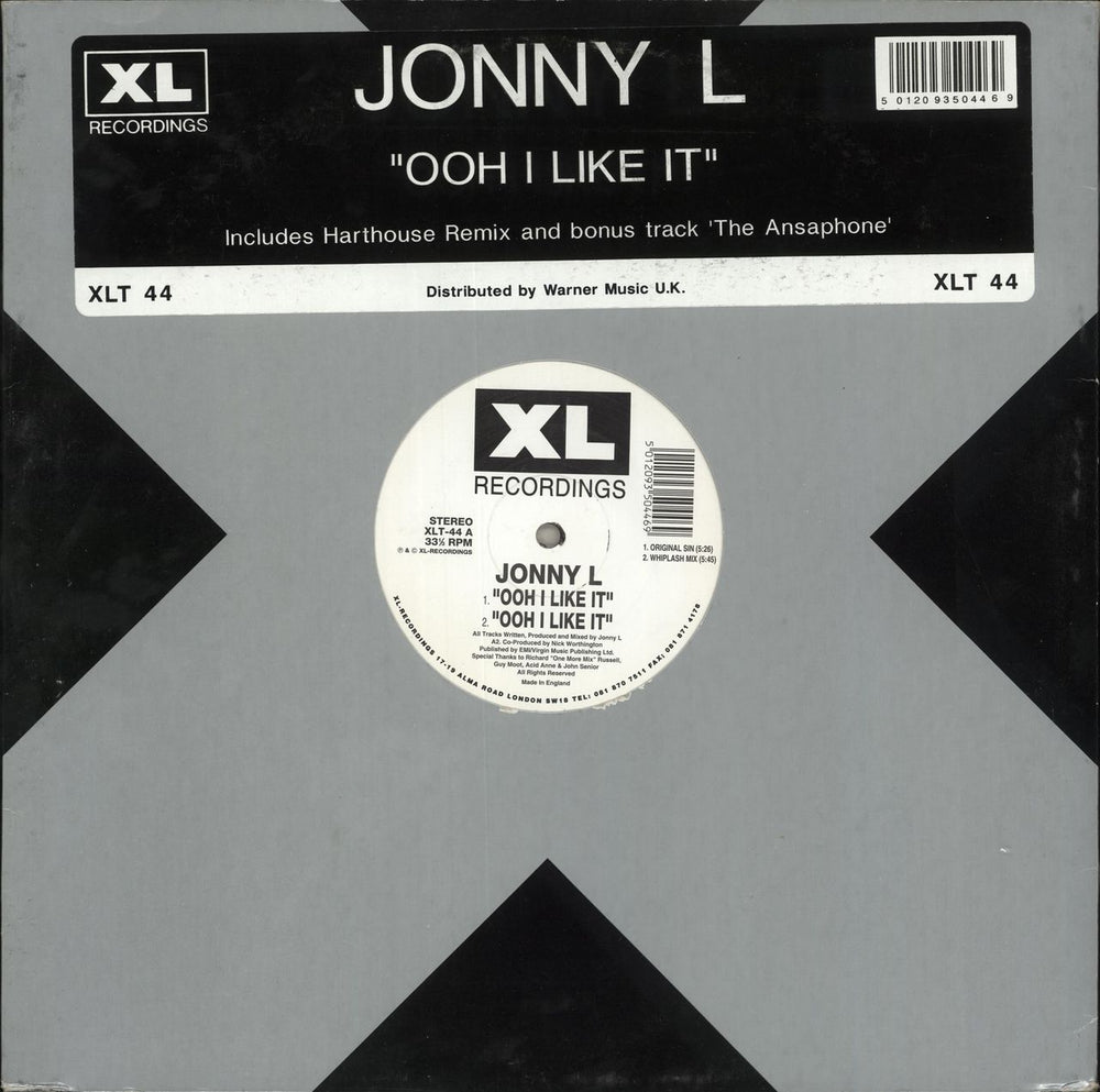 Jonny L Ooh I Like It UK 12" vinyl single (12 inch record / Maxi-single) XLT44