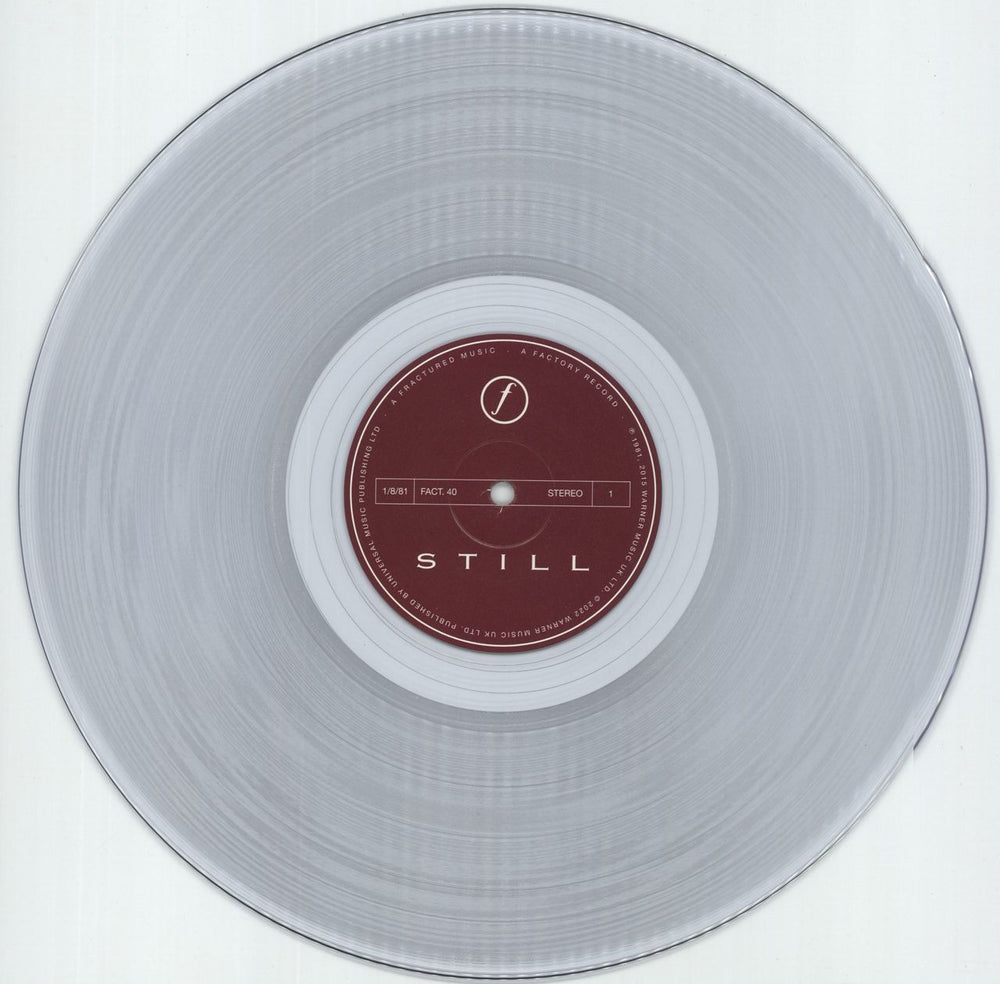 Joy Division Still - Crystal Clear Vinyl UK 2-LP vinyl record set (Double LP Album) JOY2LST869091