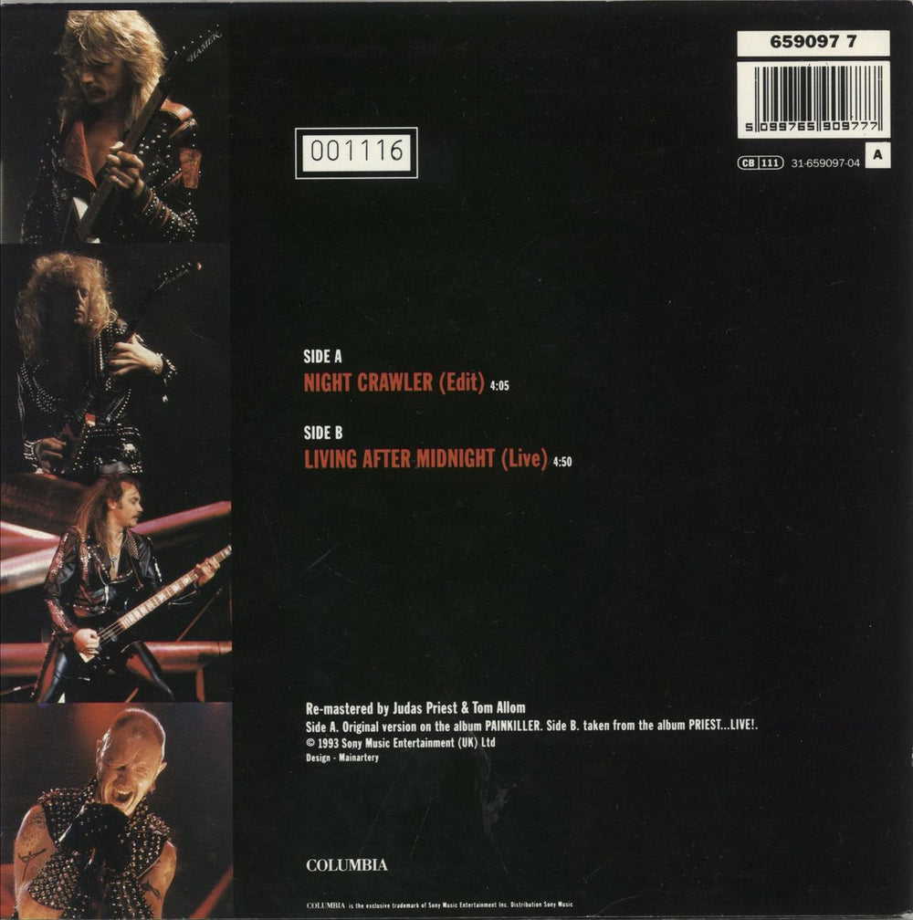 Judas Priest Night Crawler UK 7" vinyl single (7 inch record / 45) 5099765909777