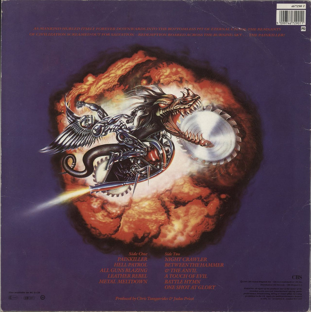 Judas Priest Painkiller - VG UK vinyl LP album (LP record) 5099746729011