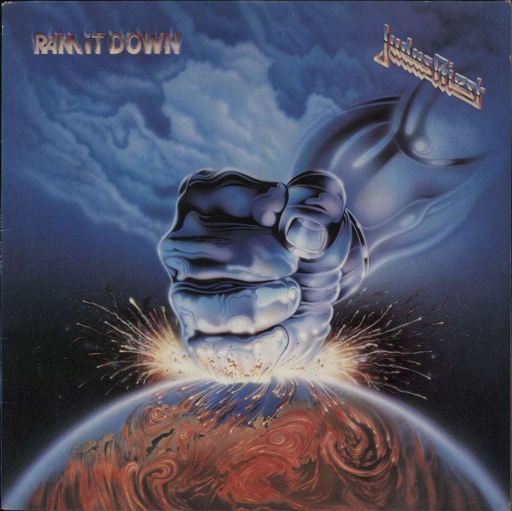 Judas Priest Ram It Down UK vinyl LP album (LP record) 4611081