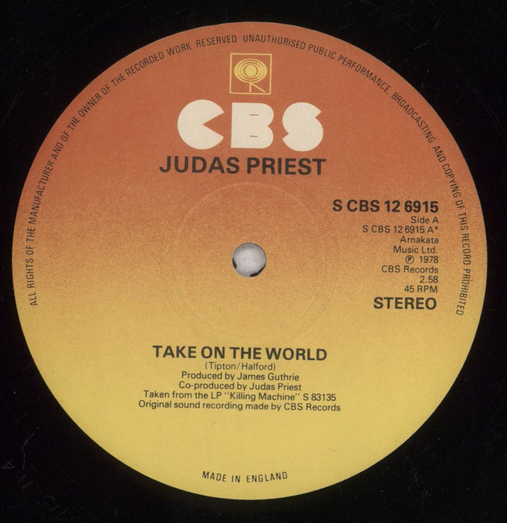 Judas Priest Take On The World - shrink UK 12" vinyl single (12 inch record / Maxi-single) JUD12TA846957